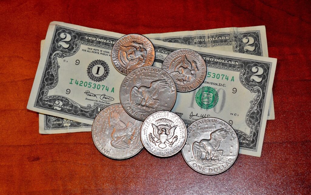 money, cash, usd, two dollar bill, half dollar, dollar coin, silver dollar, uncirculated, currency, old money, unused, coins, bills, moolah, finance, financial, business, bank, banking, notes, banknotes, tender, legal tender, wealth, investment, monetary, close up, money, usd, usd, usd, usd, usd, half dollar, silver dollar, old money
